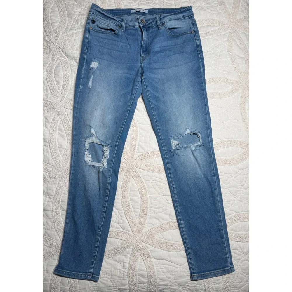 KanCan 11/29‎ Estilo Skinny Jeans Womens Blue Distressed Grunge Streetwear